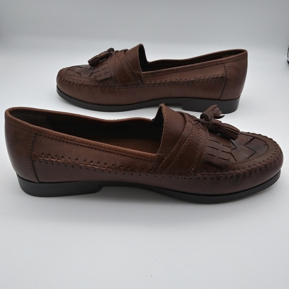 Giorgio Brutini Brown Loafers w/Tassels US 9EE - Picture 6 of 9